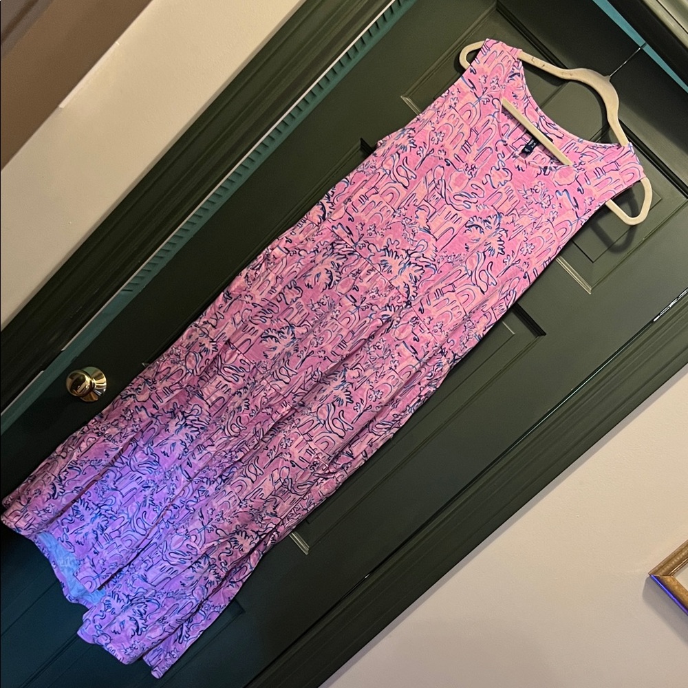 Vibrant Pink and Blue Patterned Fabric
